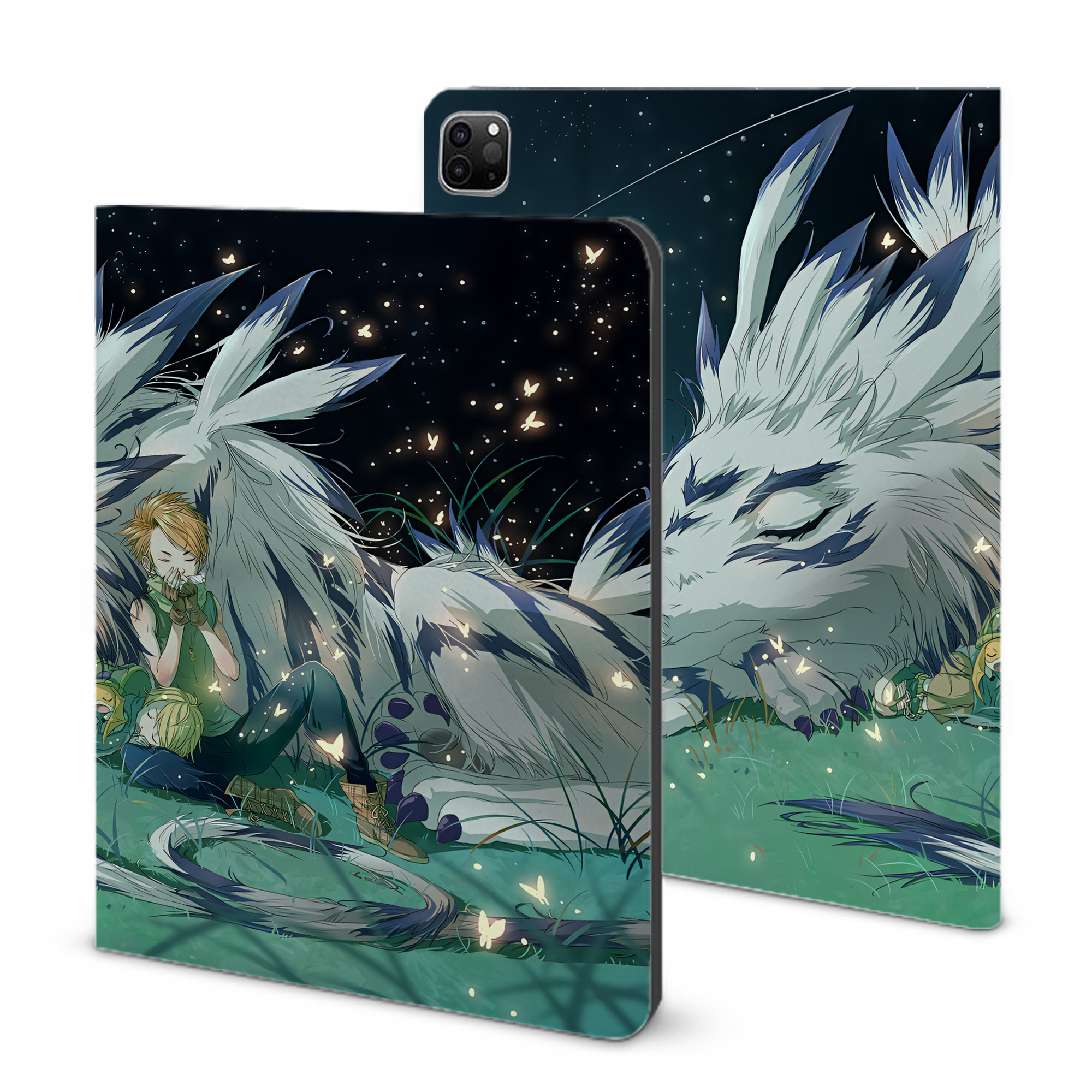 （画像用） Digimon デジタルモンスター/デジモン IPad ケース ブック型 PUレザー TPU 耐衝撃 軽量 薄型 ペン収納なし 全面保護 IPad 各モデル対応